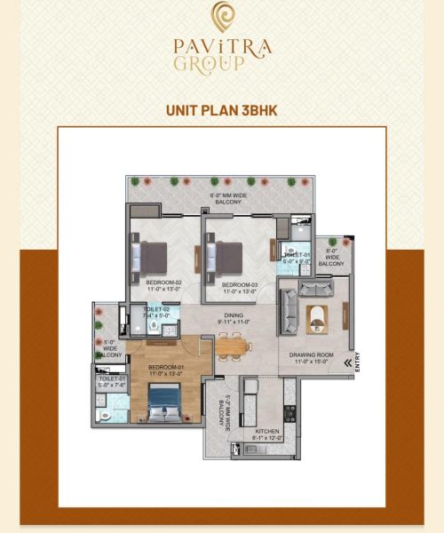 Pavitra 3 BHK